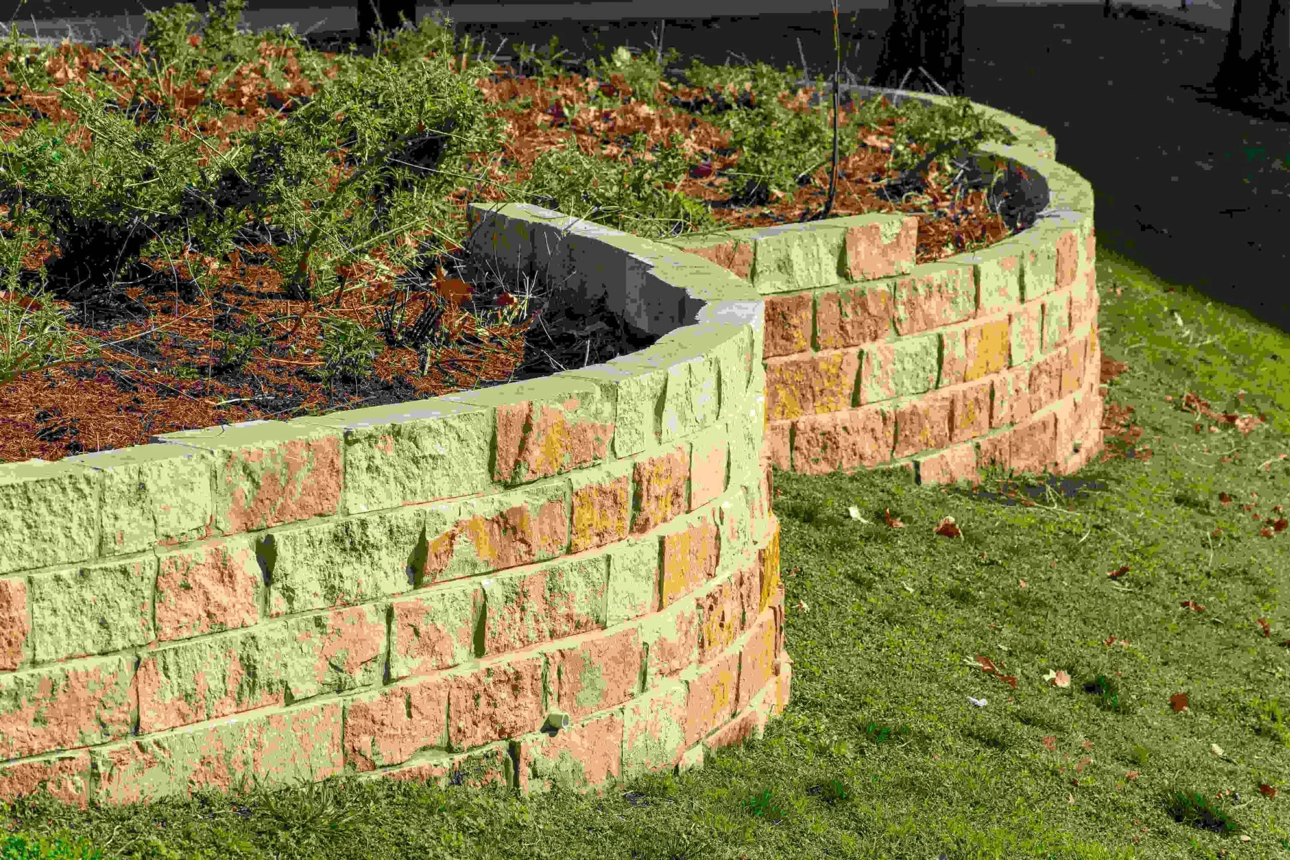 Curved Stone Retaining Wall Mclennan County Texas