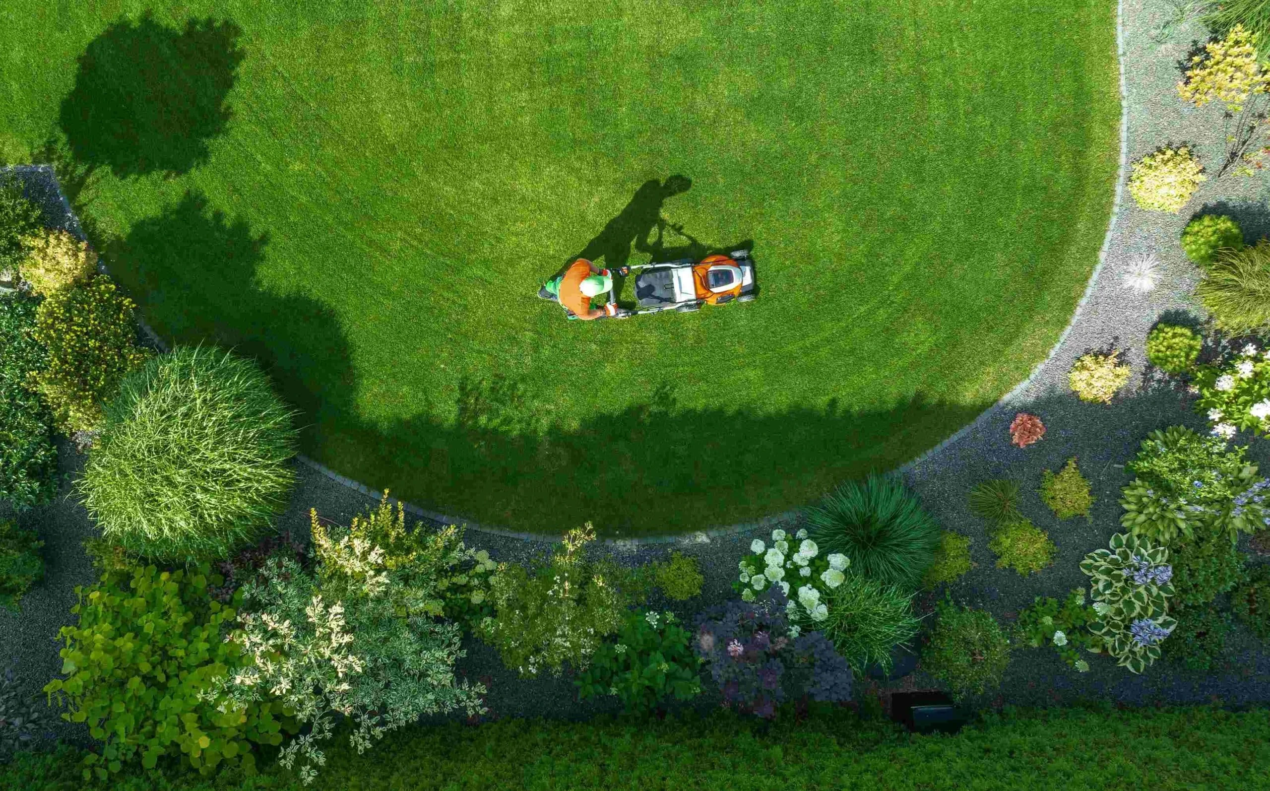 Lawn Mowing Aerial View Mclennan County Texas