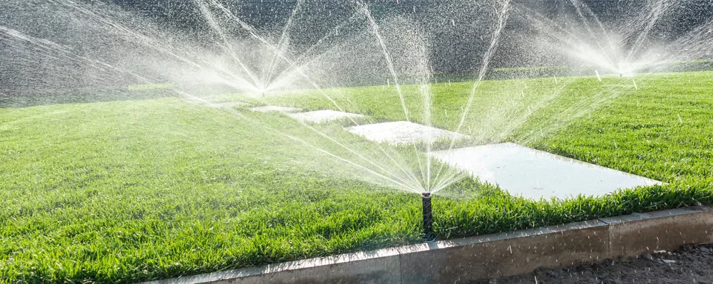 Sprinklers Watering Green Lawn Mclennan County Texas_4