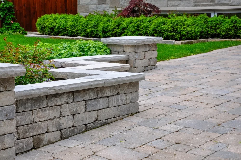 Stone Paved Patio Garden Mclennan County Texas