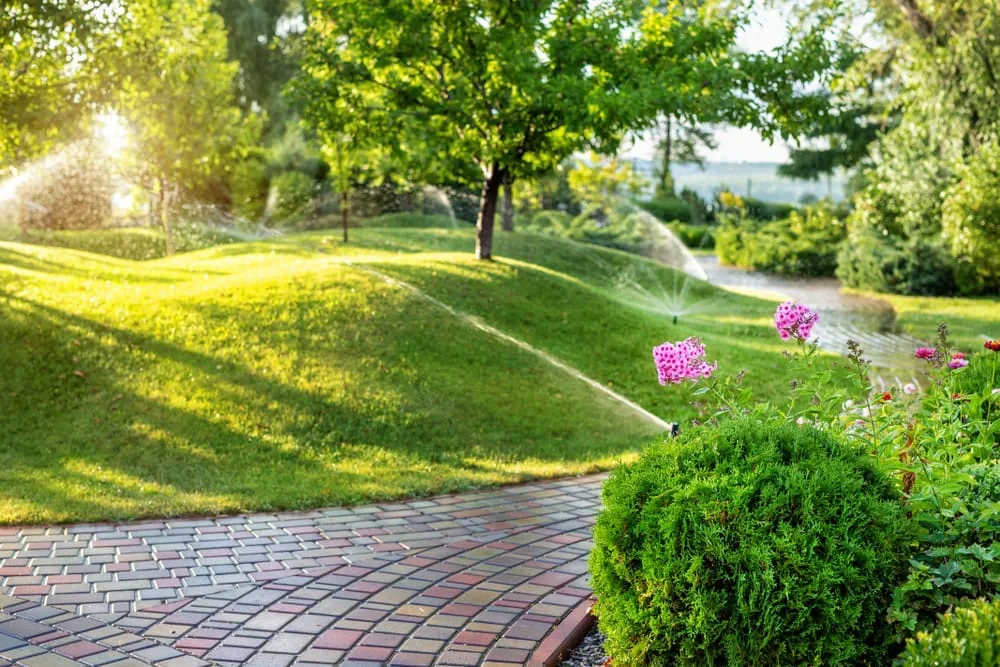 Sunlit Garden Path Sprinklers Mclennan County Texas